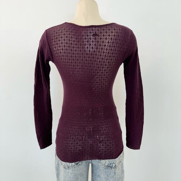 Emilio Cavallini Sheer Long Sleeve Blouse Top Lace Long Sleeve One Size NWT - Picture 5 of 10